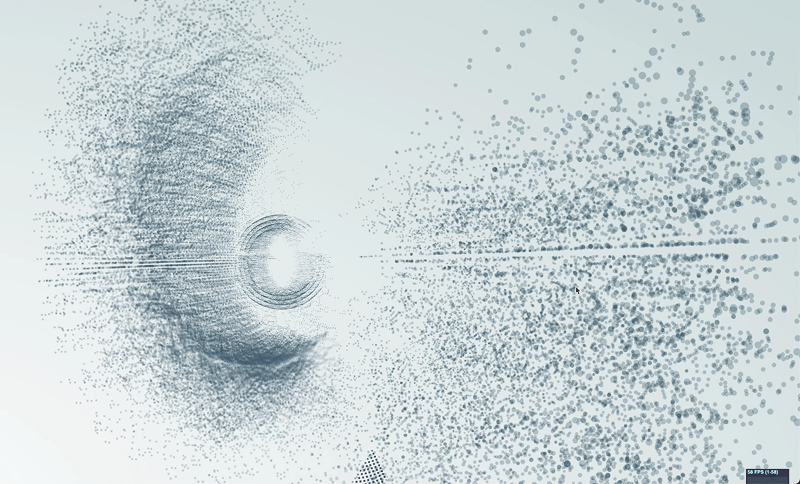 3D data animation — final organized state